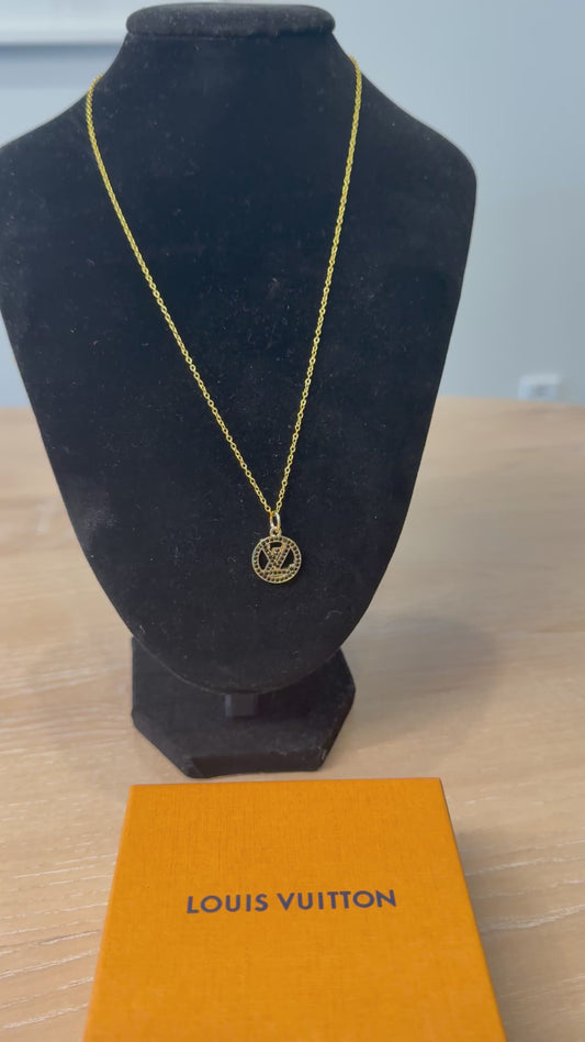 Louis Vuitton upcycled necklace in box